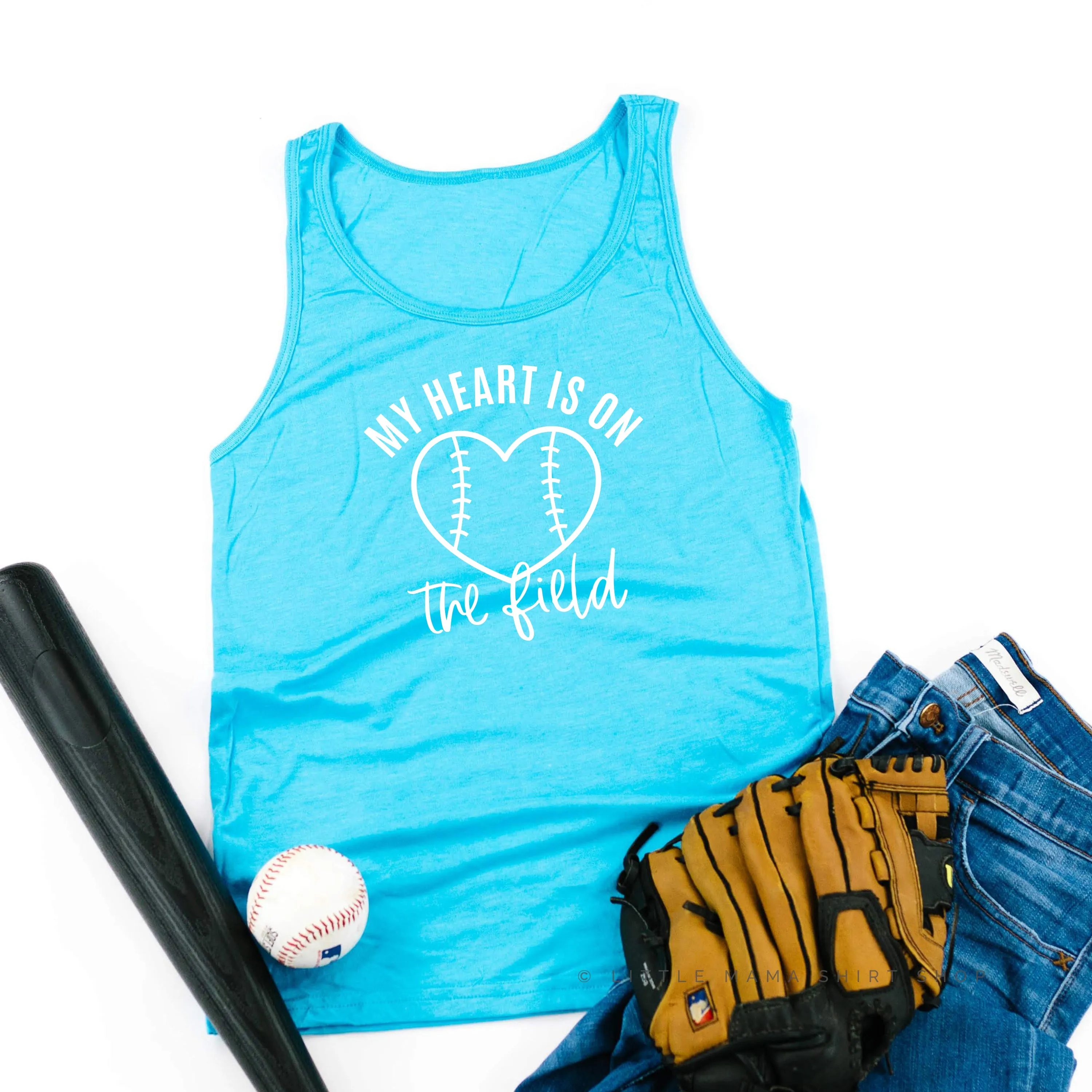 My Heart Is On The Field (Baseball) - Unisex Jersey Tank