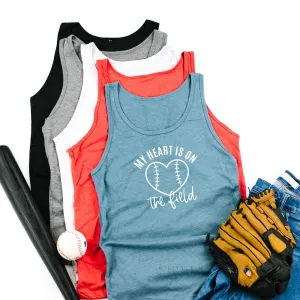 My Heart Is On The Field (Baseball) - Unisex Jersey Tank