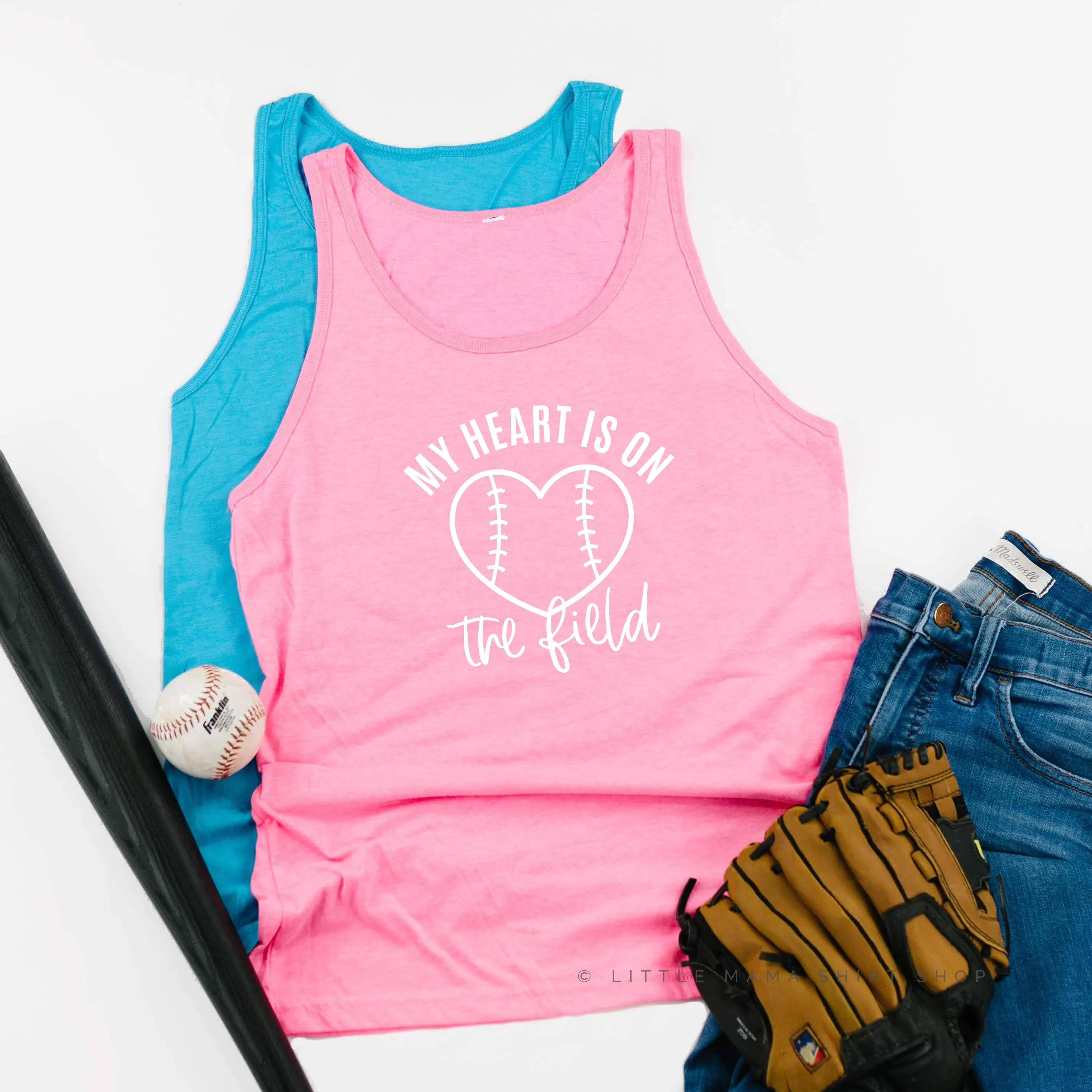 My Heart Is On The Field (Baseball) - Unisex Jersey Tank