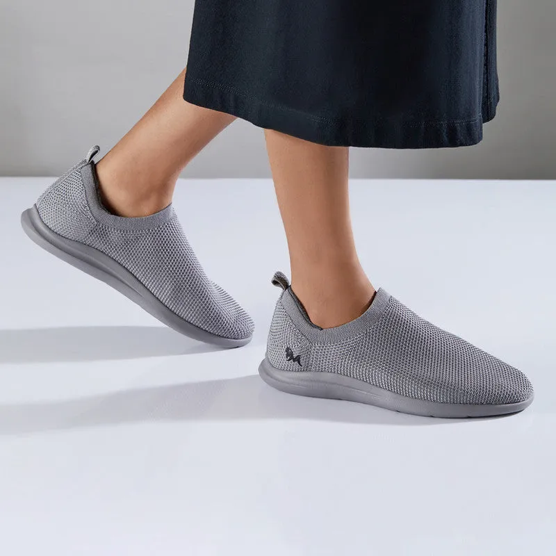 Neeman's ReLive Knit Slip On Sneakers | Titan Grey | Light-Weight & Comfortable