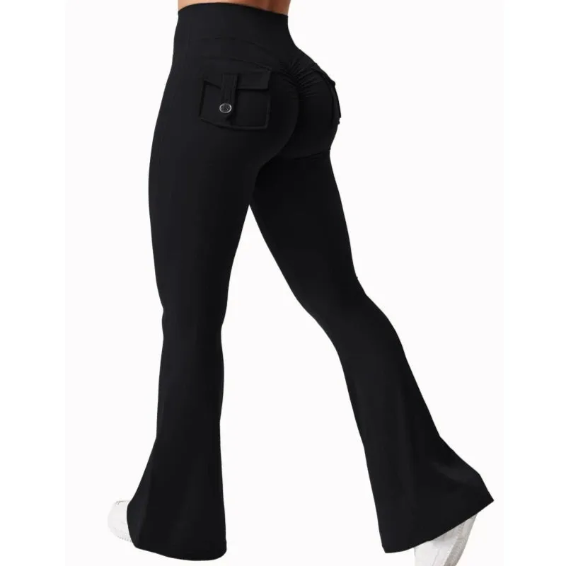 New Premium Women Wide Leg High Stretch Yoga Leggings Naked Feeling Compression Fitness Workwear