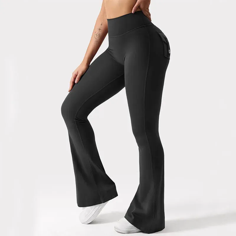 New Premium Women Wide Leg High Stretch Yoga Leggings Naked Feeling Compression Fitness Workwear