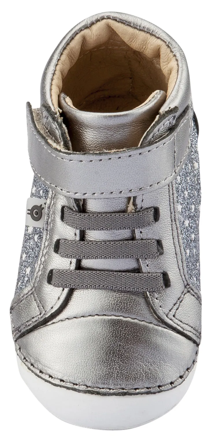 Old Soles Girl's and Boy's Starstruck Pave Sneakers, Star Glam Gunmetal / Rich Silver