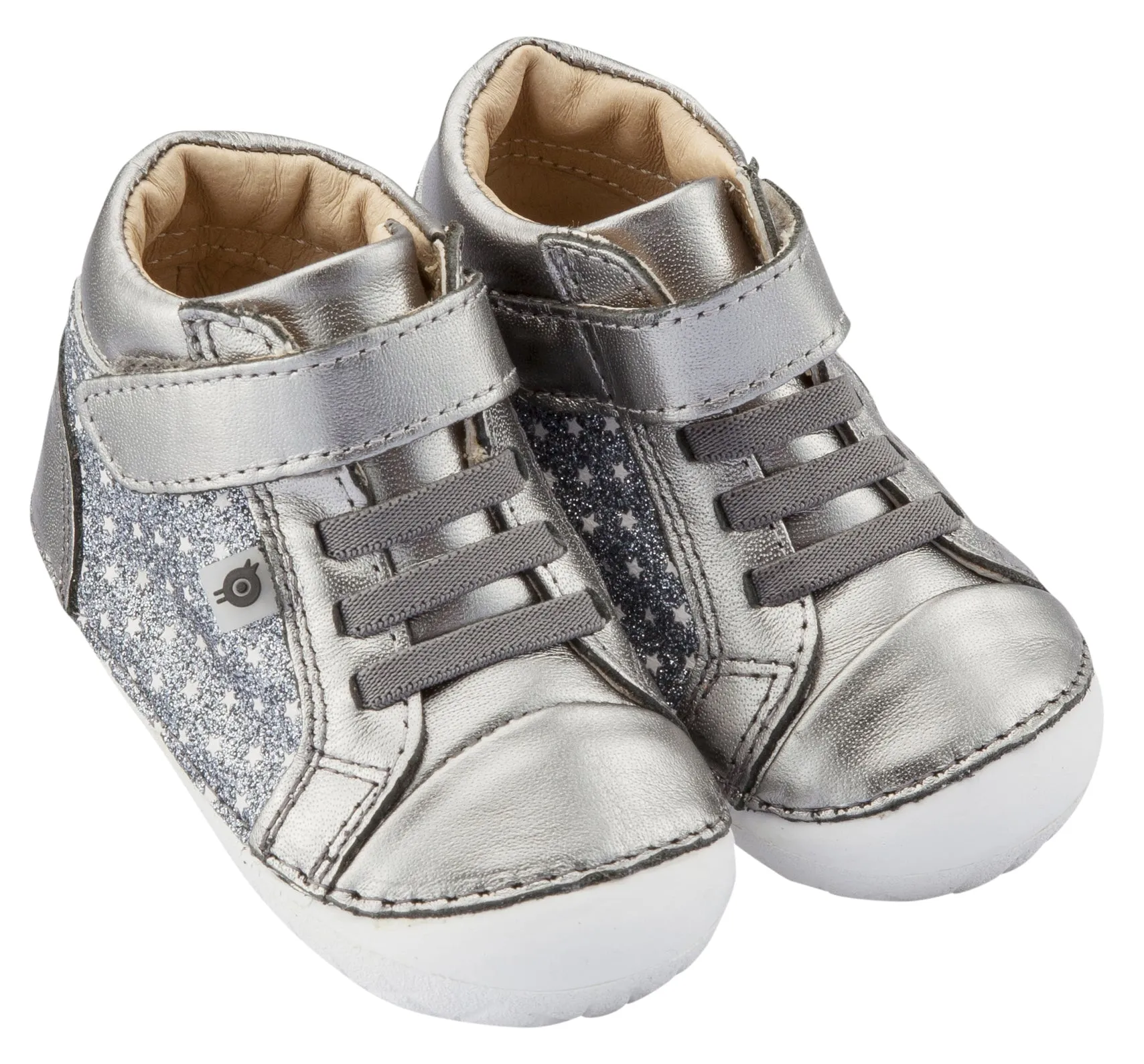 Old Soles Girl's and Boy's Starstruck Pave Sneakers, Star Glam Gunmetal / Rich Silver