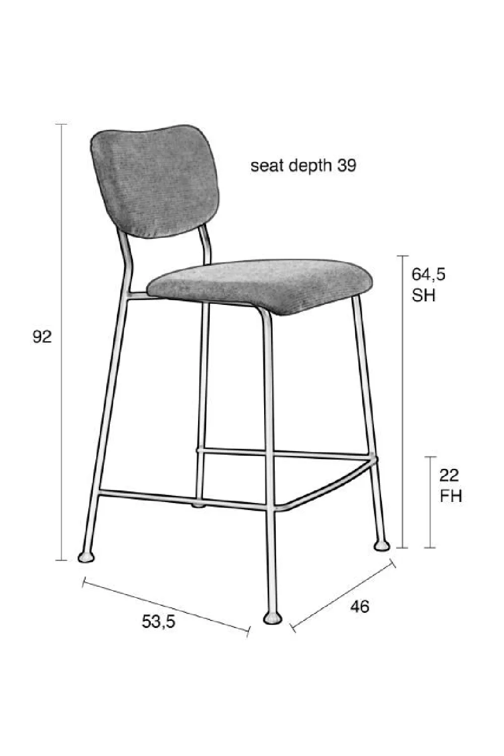 (Open-Box) Green Counter Stools (2) | Zuiver Benson