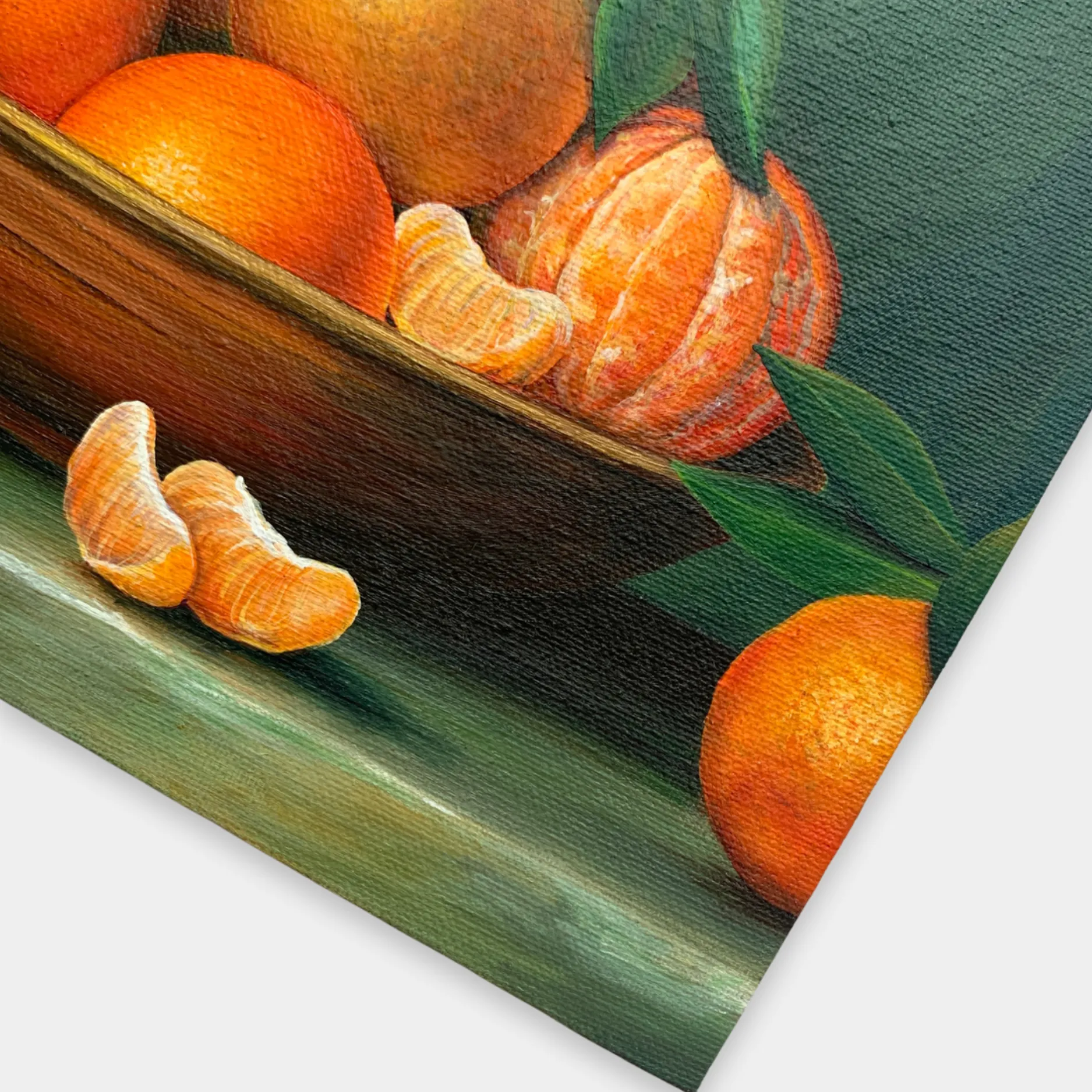 Original Acrylic Painting of Bowl of Oranges | Vibrant Still Life Canvas Art | Handcrafted Home Decor