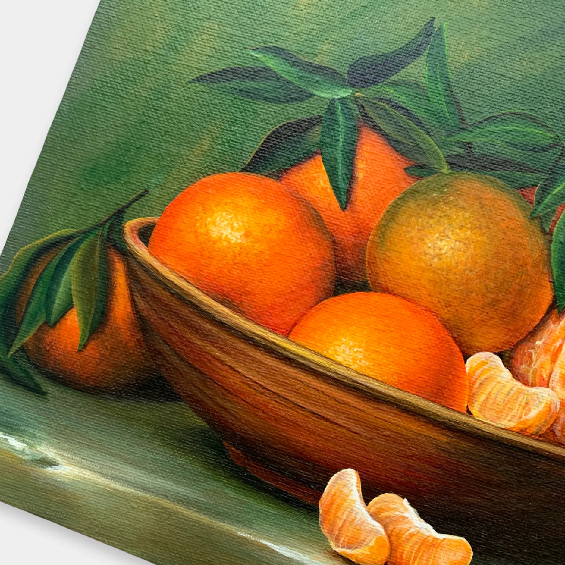 Original Acrylic Painting of Bowl of Oranges | Vibrant Still Life Canvas Art | Handcrafted Home Decor