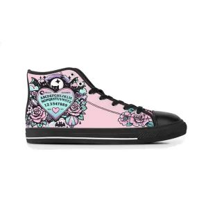 Ouija Board Bubble Gum Pink Converse Style Sneakers