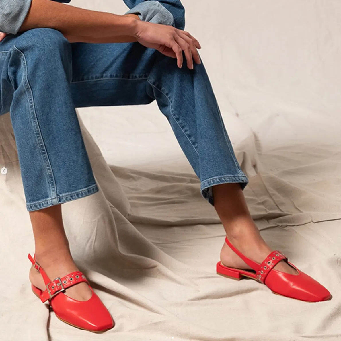 Pearl Ballet Flats Cherry