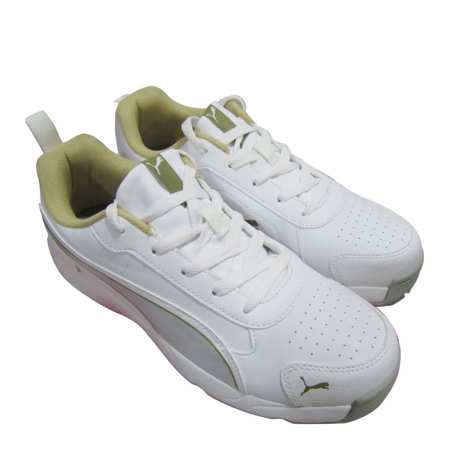 Puma Cricket Shoes, Classic-Cat - White/Mettallic Gold