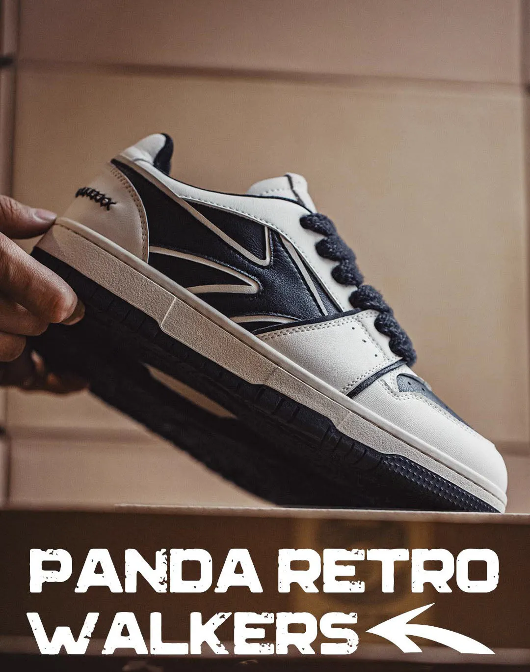 Reverse Panda White Versatile Breathable Sports Men's Casual Shoes