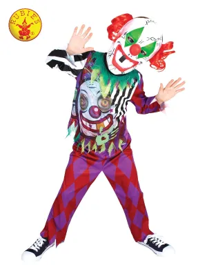 SCARY CLOWN LENTICULAR COSTUME, CHILD