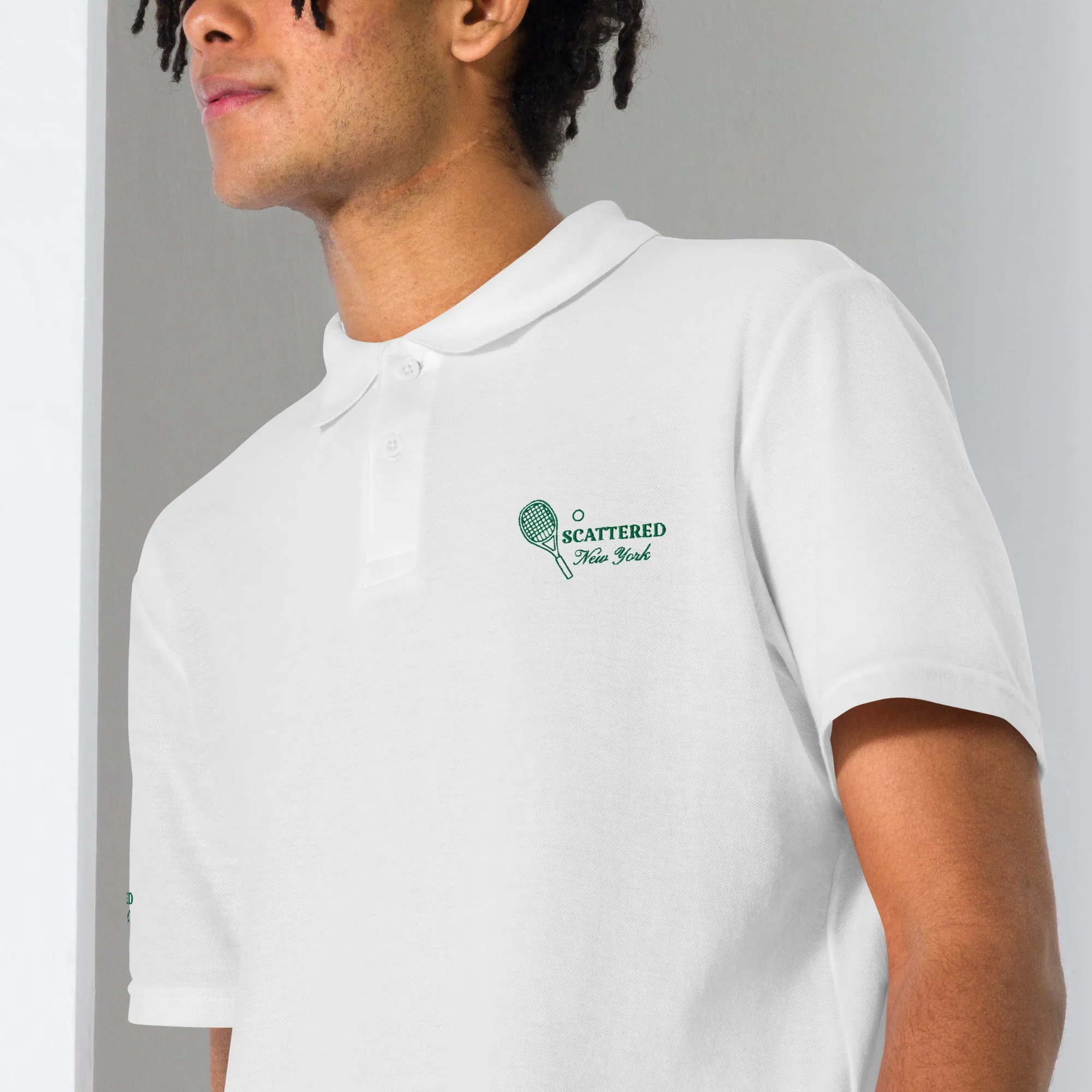 Scattered Sports Club Logo Embroidered Polo Shirt