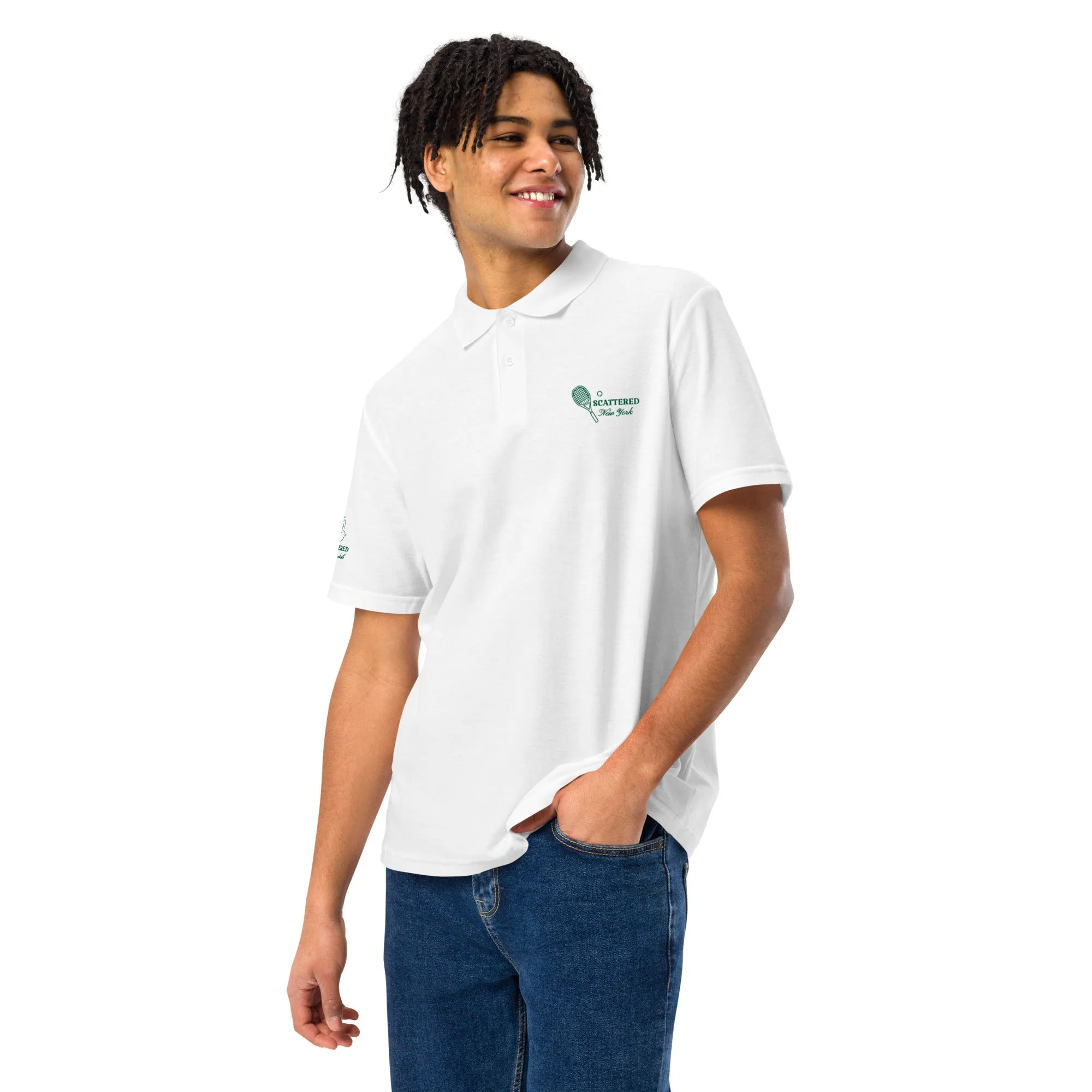 Scattered Sports Club Logo Embroidered Polo Shirt