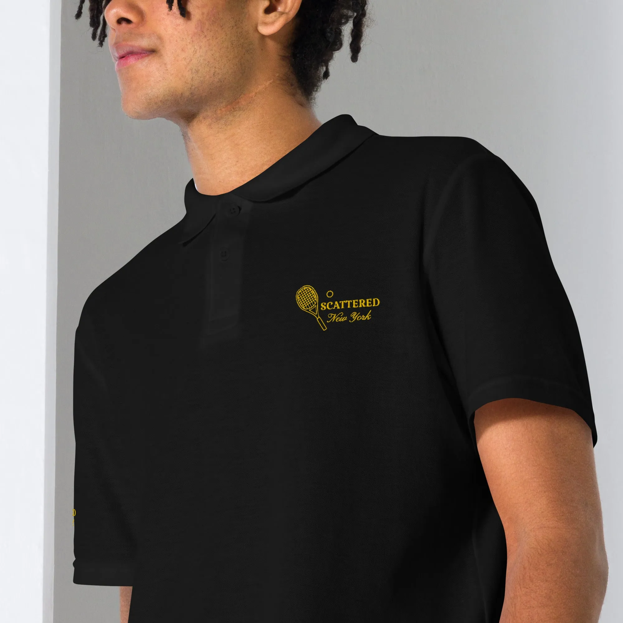 Scattered Sports Club Logo Embroidered Polo Shirt