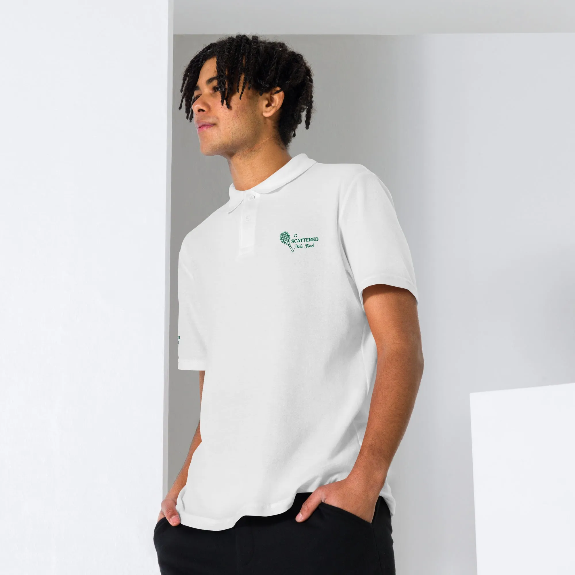 Scattered Sports Club Logo Embroidered Polo Shirt