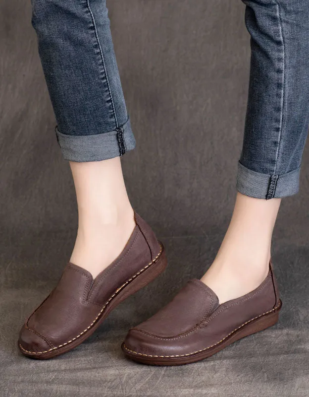 Slip-on Comfortable Handmade Retro Leather Flats