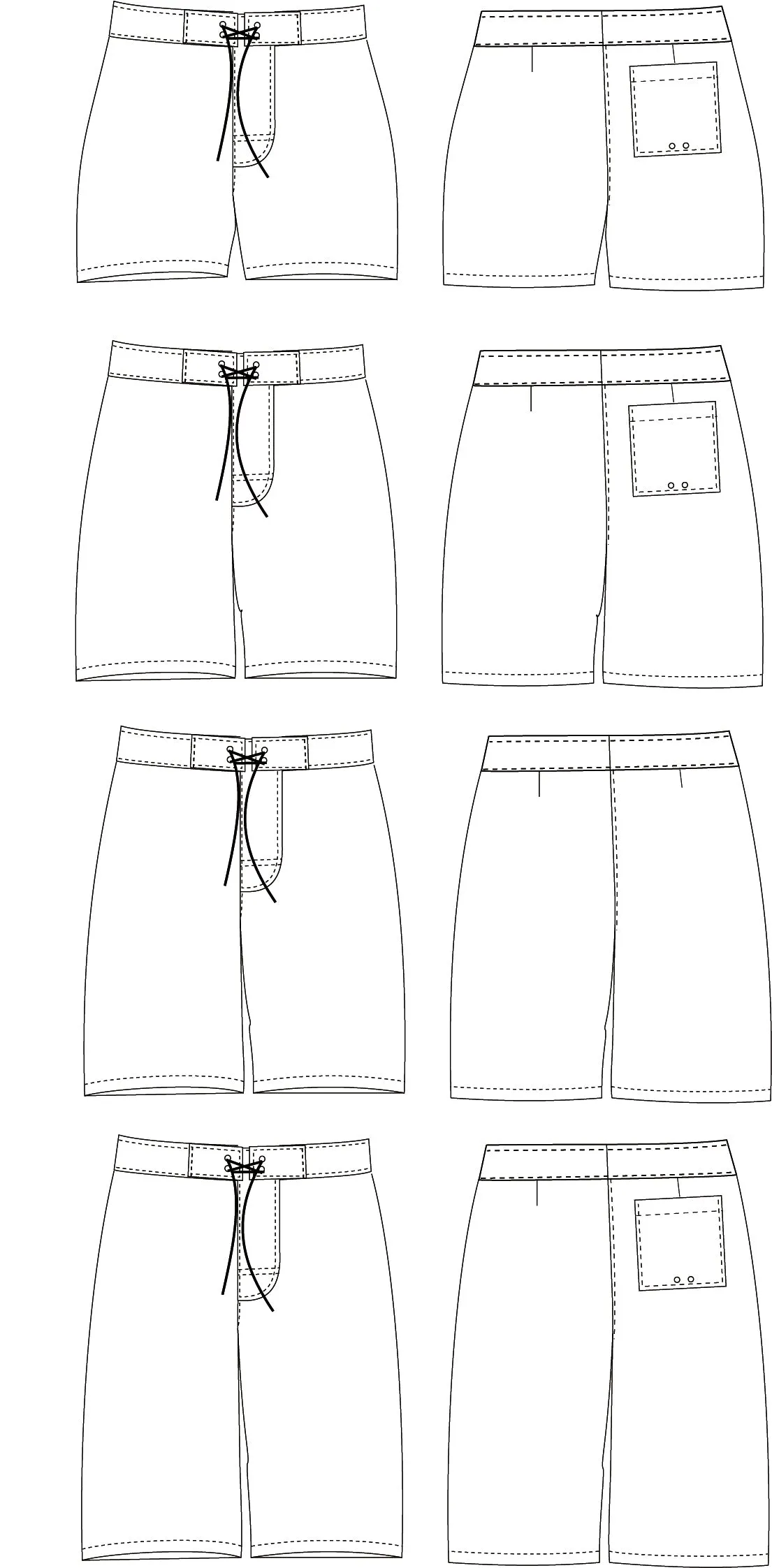 Solana Board Shorts PDF Pattern Sizes B - K