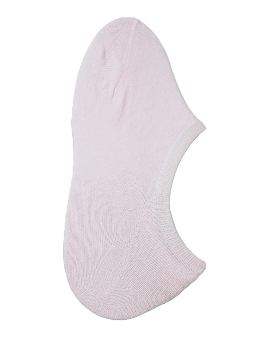 Solid Low Cut Invisible Socks for Girls - 3 Pairs, Pink Light pink and Cream