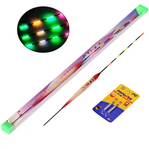 Sougayilang LED Fishing Float  Electric Float Light   Battery Deep Water Float Fishing Tackle 3pcs/set Bobber Fishing Gear