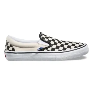 Vans Slip On Pro Skate Shoes - Checkerboard Black/White