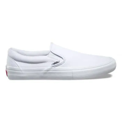 Vans Slip On Pro Skate Shoes - White/White