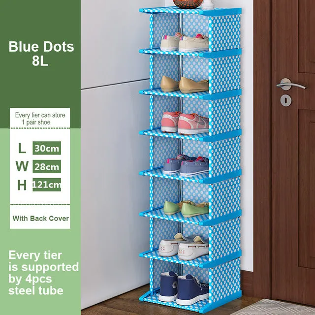 Vertical Shoe Rack Removable Shoe Organizer Shelf Living Room Corner Shoe Cabinet