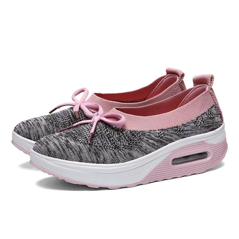 Women's Breathable Mesh Woven Sports Athletic Shoes