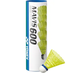 Yonnex Mavis 600 Fast 6 pack Tube Shuttlecocks Yellow