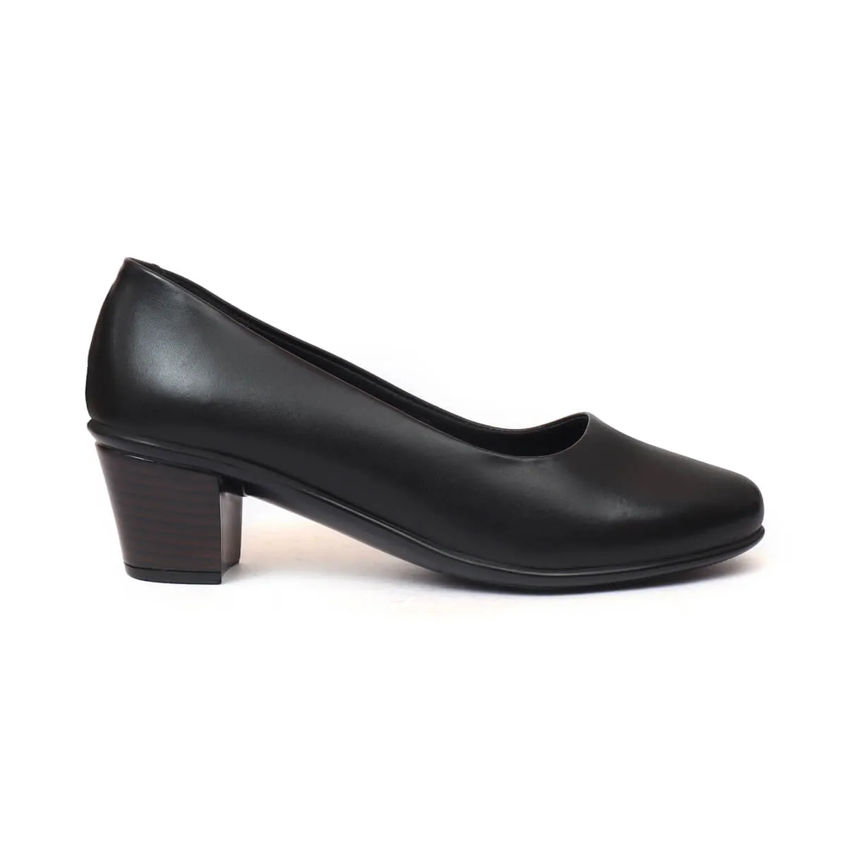 Zoom Shoes Pure Leather Formal Block Heel Bellies For Women L-001